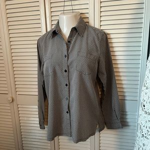Small checkered button down dress shirt